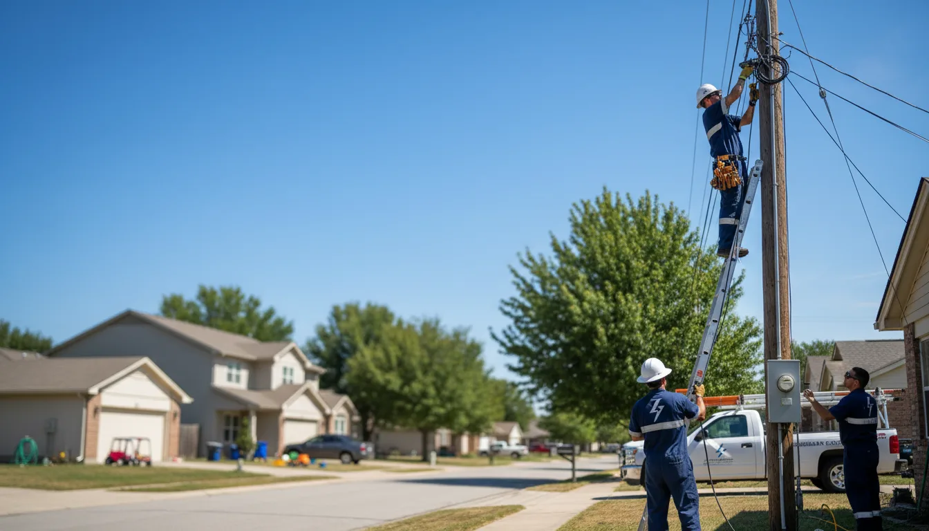 Residential electrician providing installation services in Chandler, TX
